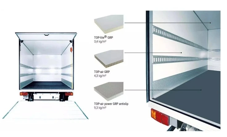 FRP PP Honeycomb Sandwich Panel For Trucks And Walls